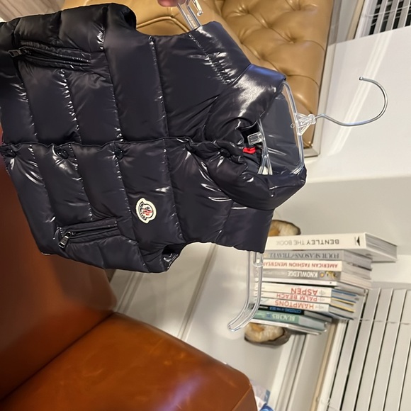 Moncler Navy Vest.  Fits from 1 yr to 5 yr old toddler.  Perfect new condition - Picture 2 of 8
